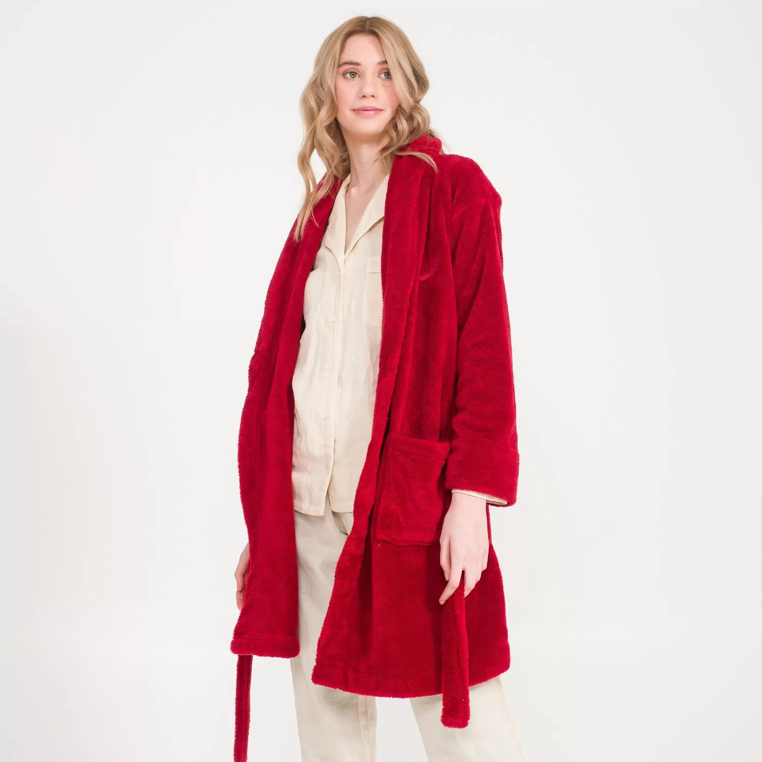 Kadın Şal Yaka Bordo